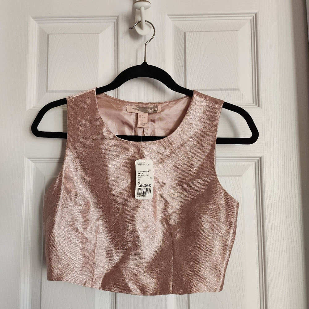 Forever 21 shimmery crop top